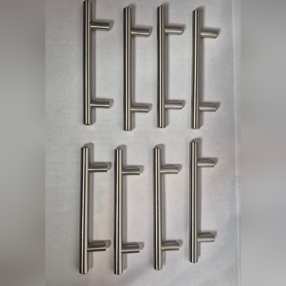 Set of 8‎ Brushed Nickel Cabinet / Drawer Handles 5” Bar Pulls – Hardware Lot